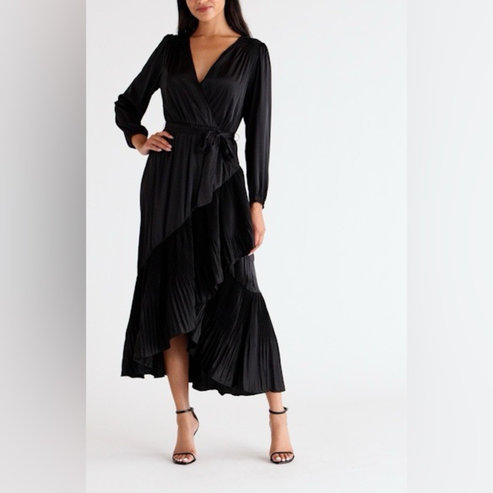 MILA MAE Black Pleated Midi Dress ❤️NWT❤️IN STORES❤️